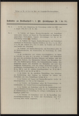 Post- und Telegraphen-Verordnungsblatt für das Verwaltungsgebiet des K.-K. Handelsministeriums 19180814 Seite: 3