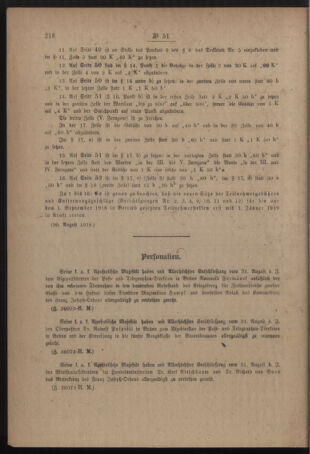 Post- und Telegraphen-Verordnungsblatt für das Verwaltungsgebiet des K.-K. Handelsministeriums 19180910 Seite: 2