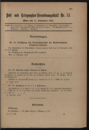 Post- und Telegraphen-Verordnungsblatt für das Verwaltungsgebiet des K.-K. Handelsministeriums