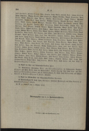 Post- und Telegraphen-Verordnungsblatt für das Verwaltungsgebiet des K.-K. Handelsministeriums 19181018 Seite: 3