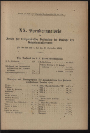 Post- und Telegraphen-Verordnungsblatt für das Verwaltungsgebiet des K.-K. Handelsministeriums 19181106 Seite: 3