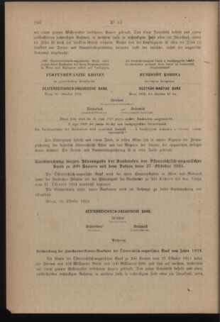 Post- und Telegraphen-Verordnungsblatt für das Verwaltungsgebiet des K.-K. Handelsministeriums 19181107 Seite: 2