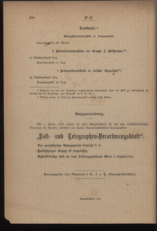 Post- und Telegraphen-Verordnungsblatt für das Verwaltungsgebiet des K.-K. Handelsministeriums 19181203 Seite: 4