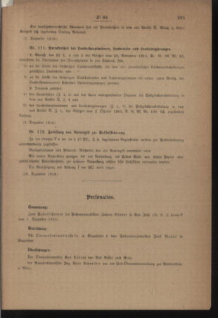 Post- und Telegraphen-Verordnungsblatt für das Verwaltungsgebiet des K.-K. Handelsministeriums 19181214 Seite: 3