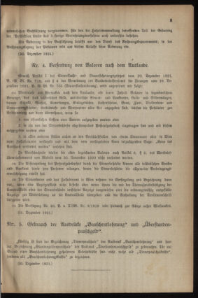 Post- und Telegraphen-Verordnungsblatt für das Verwaltungsgebiet des K.-K. Handelsministeriums 19220105 Seite: 3