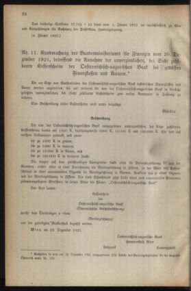 Post- und Telegraphen-Verordnungsblatt für das Verwaltungsgebiet des K.-K. Handelsministeriums 19220112 Seite: 20