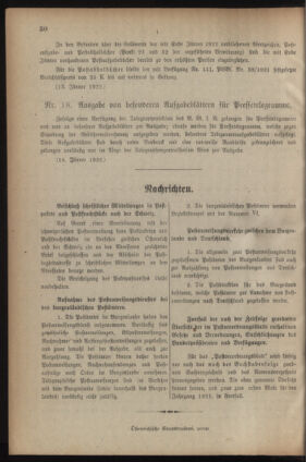 Post- und Telegraphen-Verordnungsblatt für das Verwaltungsgebiet des K.-K. Handelsministeriums 19220119 Seite: 4