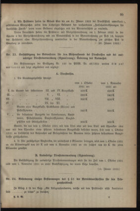 Post- und Telegraphen-Verordnungsblatt für das Verwaltungsgebiet des K.-K. Handelsministeriums 19220125 Seite: 5