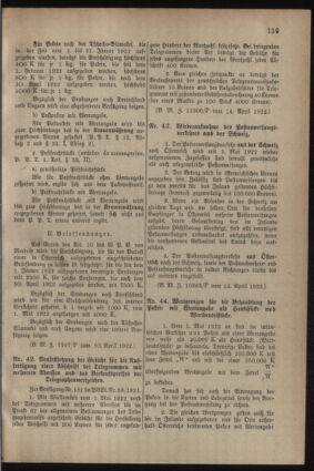 Post- und Telegraphen-Verordnungsblatt für das Verwaltungsgebiet des K.-K. Handelsministeriums 19220414 Seite: 27