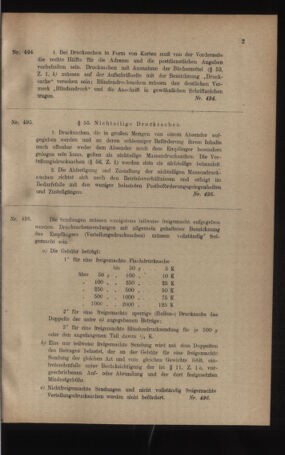 Post- und Telegraphen-Verordnungsblatt für das Verwaltungsgebiet des K.-K. Handelsministeriums 19220509 Seite: 7