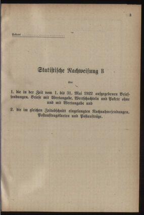 Post- und Telegraphen-Verordnungsblatt für das Verwaltungsgebiet des K.-K. Handelsministeriums 19220511 Seite: 5