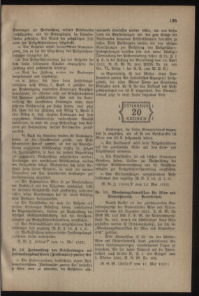 Post- und Telegraphen-Verordnungsblatt für das Verwaltungsgebiet des K.-K. Handelsministeriums 19220515 Seite: 3