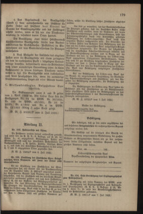 Post- und Telegraphen-Verordnungsblatt für das Verwaltungsgebiet des K.-K. Handelsministeriums 19220714 Seite: 7