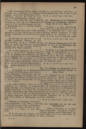 Post- und Telegraphen-Verordnungsblatt für das Verwaltungsgebiet des K.-K. Handelsministeriums 19220718 Seite: 65