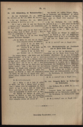 Post- und Telegraphen-Verordnungsblatt für das Verwaltungsgebiet des K.-K. Handelsministeriums 19220821 Seite: 2