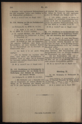 Post- und Telegraphen-Verordnungsblatt für das Verwaltungsgebiet des K.-K. Handelsministeriums 19220825 Seite: 6