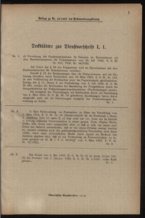 Post- und Telegraphen-Verordnungsblatt für das Verwaltungsgebiet des K.-K. Handelsministeriums 19220901 Seite: 5