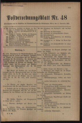 Post- und Telegraphen-Verordnungsblatt für das Verwaltungsgebiet des K.-K. Handelsministeriums 19220914 Seite: 3