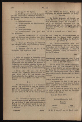 Post- und Telegraphen-Verordnungsblatt für das Verwaltungsgebiet des K.-K. Handelsministeriums 19220914 Seite: 4