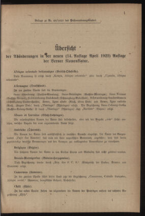 Post- und Telegraphen-Verordnungsblatt für das Verwaltungsgebiet des K.-K. Handelsministeriums 19220914 Seite: 5