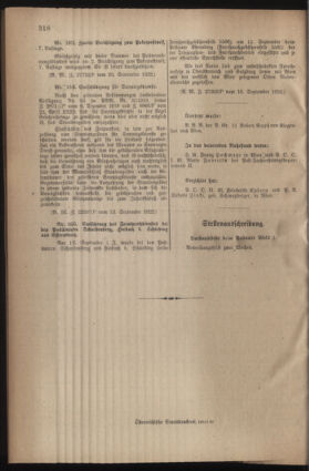 Post- und Telegraphen-Verordnungsblatt für das Verwaltungsgebiet des K.-K. Handelsministeriums 19220922 Seite: 6