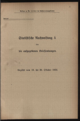 Post- und Telegraphen-Verordnungsblatt für das Verwaltungsgebiet des K.-K. Handelsministeriums 19221010 Seite: 9