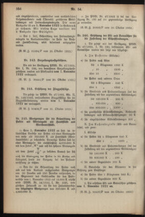 Post- und Telegraphen-Verordnungsblatt für das Verwaltungsgebiet des K.-K. Handelsministeriums 19221020 Seite: 6