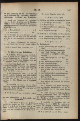 Post- und Telegraphen-Verordnungsblatt für das Verwaltungsgebiet des K.-K. Handelsministeriums 19221020 Seite: 7