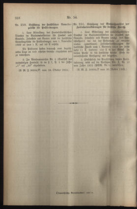 Post- und Telegraphen-Verordnungsblatt für das Verwaltungsgebiet des K.-K. Handelsministeriums 19221020 Seite: 8