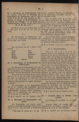 Post- und Telegraphen-Verordnungsblatt für das Verwaltungsgebiet des K.-K. Handelsministeriums 19230108 Seite: 2