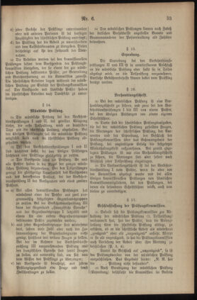 Post- und Telegraphen-Verordnungsblatt für das Verwaltungsgebiet des K.-K. Handelsministeriums 19230128 Seite: 13