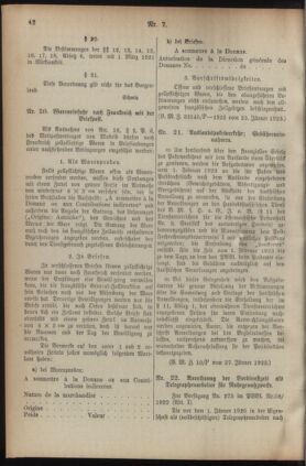 Post- und Telegraphen-Verordnungsblatt für das Verwaltungsgebiet des K.-K. Handelsministeriums 19230130 Seite: 6