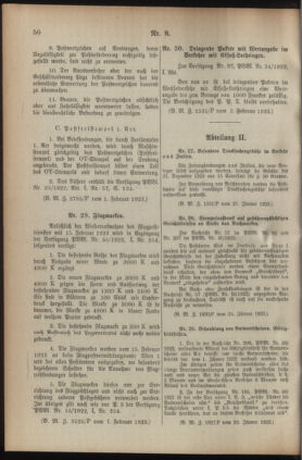 Post- und Telegraphen-Verordnungsblatt für das Verwaltungsgebiet des K.-K. Handelsministeriums 19230210 Seite: 6