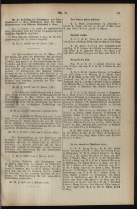 Post- und Telegraphen-Verordnungsblatt für das Verwaltungsgebiet des K.-K. Handelsministeriums 19230210 Seite: 7