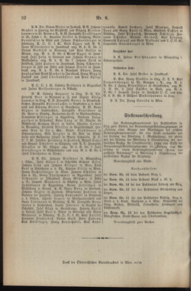 Post- und Telegraphen-Verordnungsblatt für das Verwaltungsgebiet des K.-K. Handelsministeriums 19230210 Seite: 8