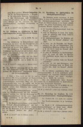 Post- und Telegraphen-Verordnungsblatt für das Verwaltungsgebiet des K.-K. Handelsministeriums 19230221 Seite: 5