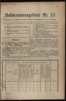 Post- und Telegraphen-Verordnungsblatt für das Verwaltungsgebiet des K.-K. Handelsministeriums 19230317 Seite: 3