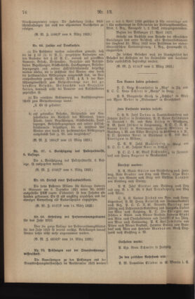 Post- und Telegraphen-Verordnungsblatt für das Verwaltungsgebiet des K.-K. Handelsministeriums 19230317 Seite: 6