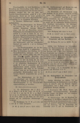 Post- und Telegraphen-Verordnungsblatt für das Verwaltungsgebiet des K.-K. Handelsministeriums 19230416 Seite: 4