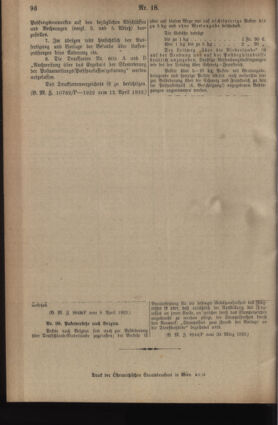 Post- und Telegraphen-Verordnungsblatt für das Verwaltungsgebiet des K.-K. Handelsministeriums 19230416 Seite: 8