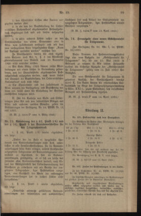 Post- und Telegraphen-Verordnungsblatt für das Verwaltungsgebiet des K.-K. Handelsministeriums 19230423 Seite: 3