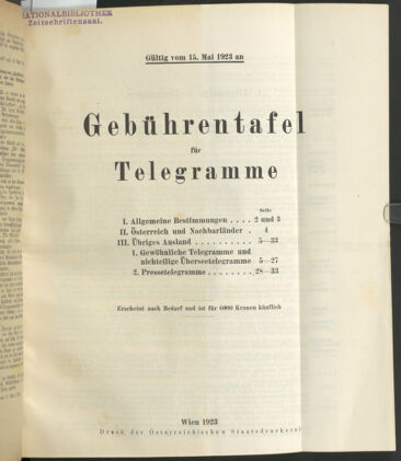 Post- und Telegraphen-Verordnungsblatt für das Verwaltungsgebiet des K.-K. Handelsministeriums 19230423 Seite: 5