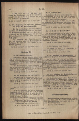 Post- und Telegraphen-Verordnungsblatt für das Verwaltungsgebiet des K.-K. Handelsministeriums 19230428 Seite: 2