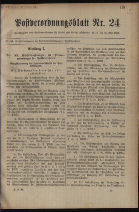 Post- und Telegraphen-Verordnungsblatt für das Verwaltungsgebiet des K.-K. Handelsministeriums 19230518 Seite: 1