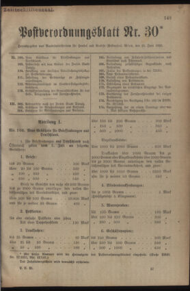 Post- und Telegraphen-Verordnungsblatt für das Verwaltungsgebiet des K.-K. Handelsministeriums 19230625 Seite: 1