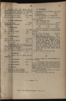 Post- und Telegraphen-Verordnungsblatt für das Verwaltungsgebiet des K.-K. Handelsministeriums 19230725 Seite: 15