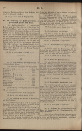 Post- und Telegraphen-Verordnungsblatt für das Verwaltungsgebiet des K.-K. Handelsministeriums 19230809 Seite: 6