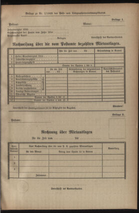 Post- und Telegraphen-Verordnungsblatt für das Verwaltungsgebiet des K.-K. Handelsministeriums 19230809 Seite: 9