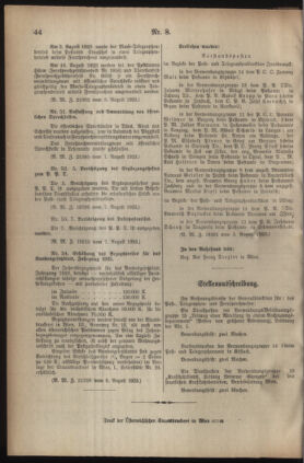 Post- und Telegraphen-Verordnungsblatt für das Verwaltungsgebiet des K.-K. Handelsministeriums 19230814 Seite: 4