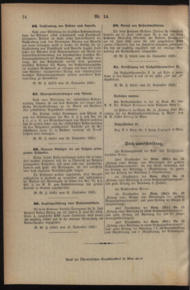 Post- und Telegraphen-Verordnungsblatt für das Verwaltungsgebiet des K.-K. Handelsministeriums 19230926 Seite: 4